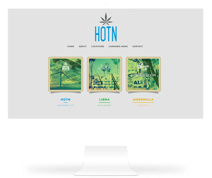 cannabis shop website design