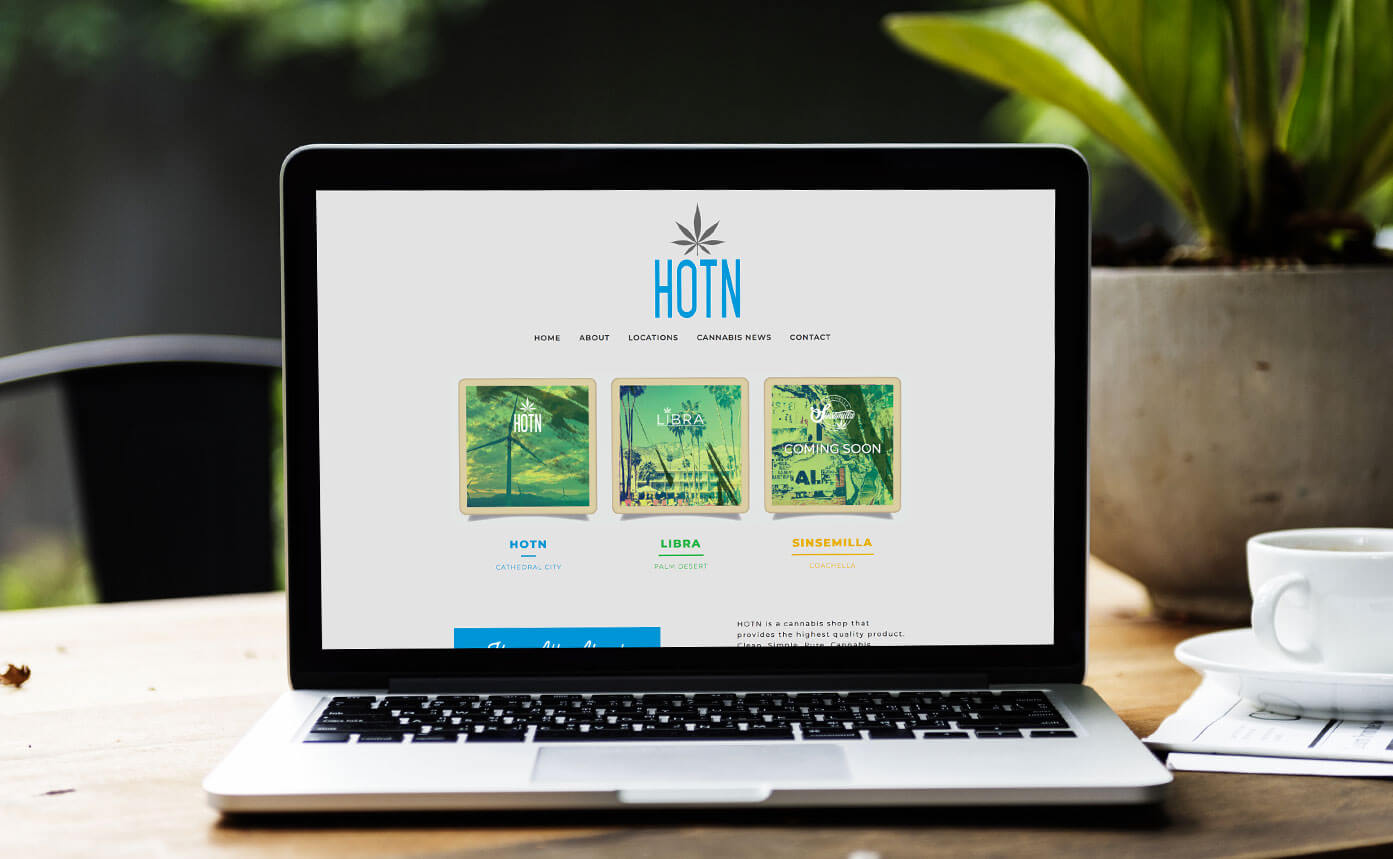 cannabis shop web design